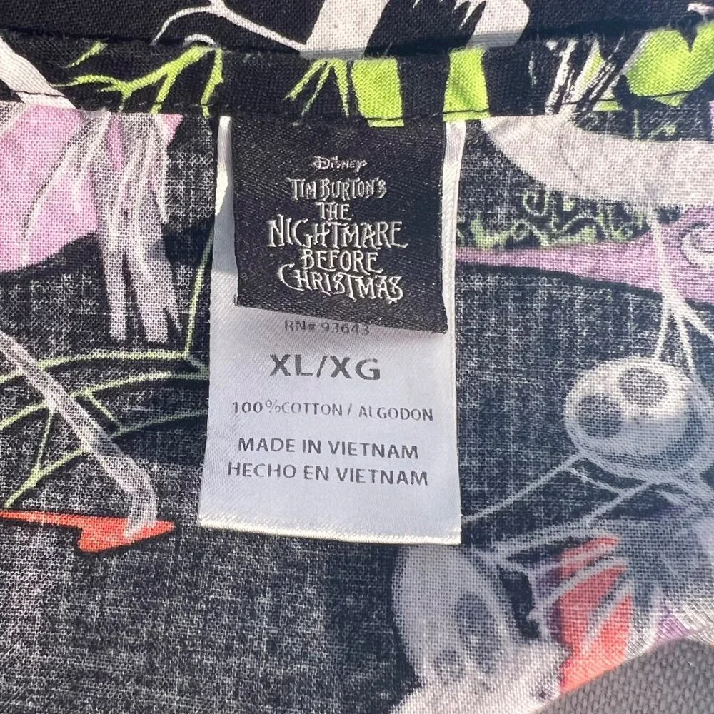 Halloween Scrub Disney Jack Skellington The Nightmare Before Christmas Size XL - Picture 6 of 7